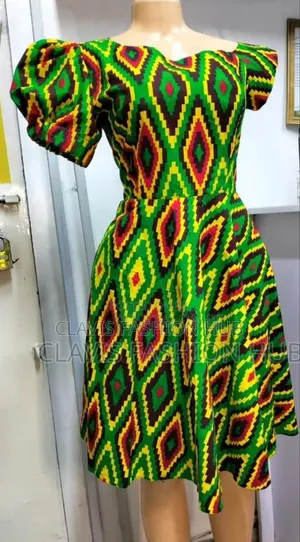 Green Kente Kitenge Dress