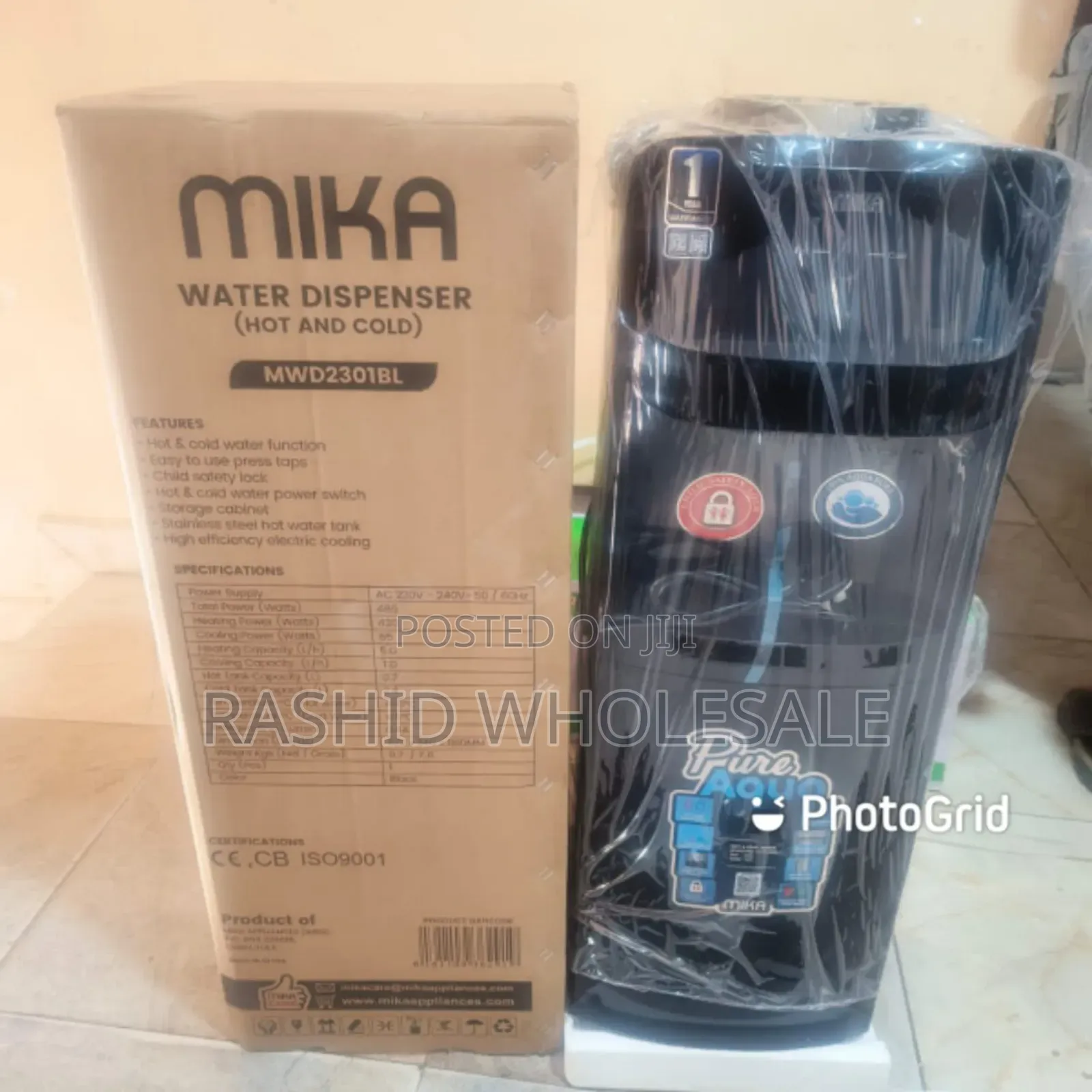 Mika Hot and Cold Water Dispenser.