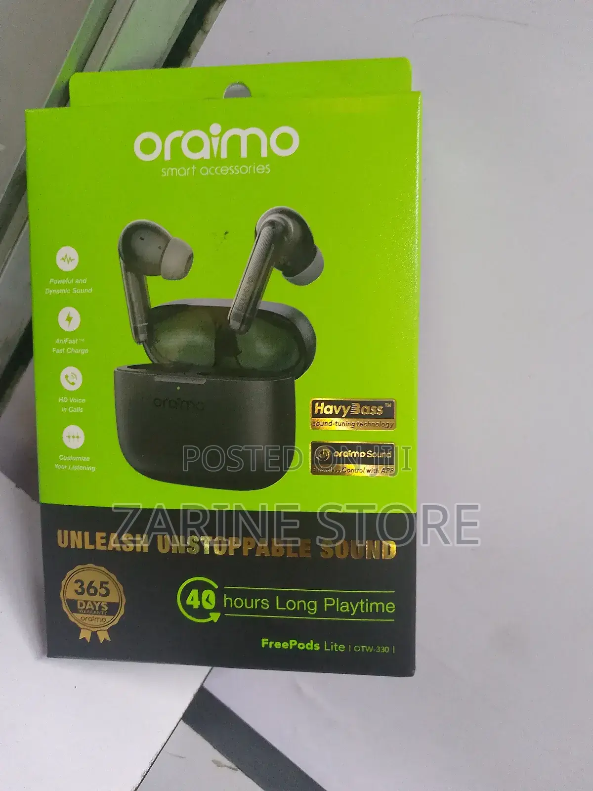 Oraimo Heavy Bass Fast Charging Earpods, Earbuds, Warranty
