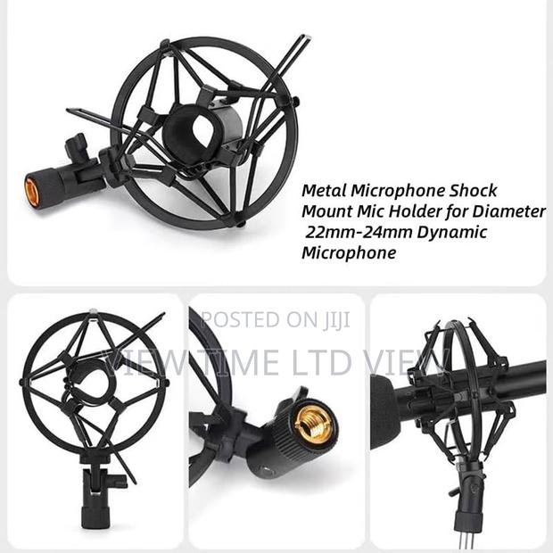 Black 22-24mm Microphone Shock Mount - main view