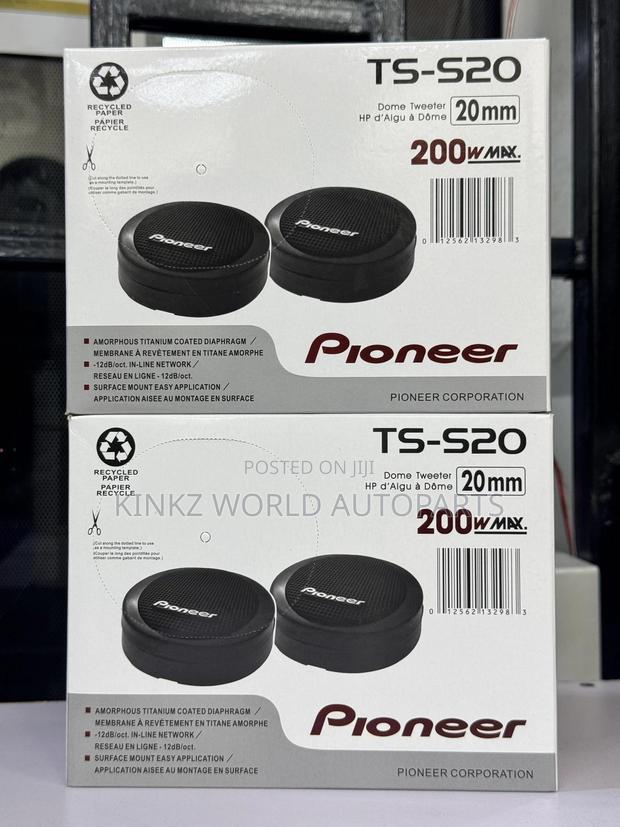Pioneer Ts S20 200 Watts Tweeter, Black Pair
