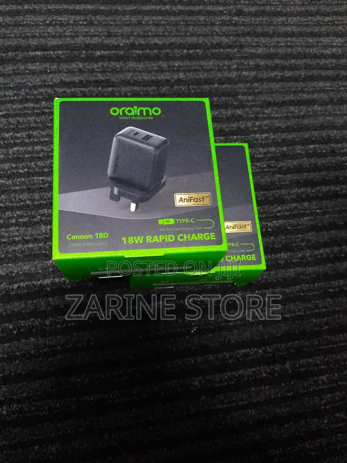 Power Adapter Oraimo Type 18W Fast Charging With 2 Ports