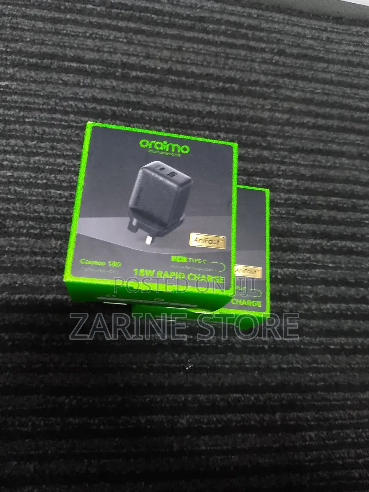 Oraimo Adapter With Free Type C Cable 18W Fast Charging