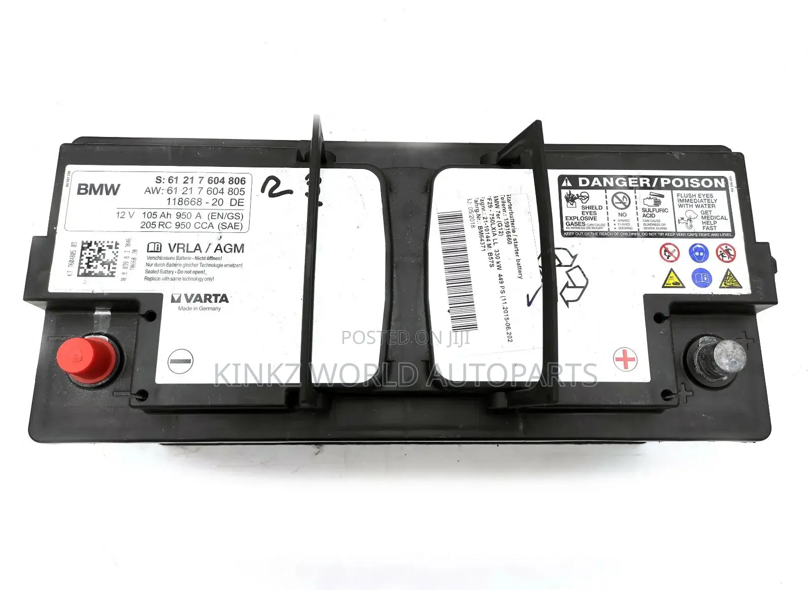 Original BMW,ROLLS-ROYCE Agm-Battery 105AH (61217604808)