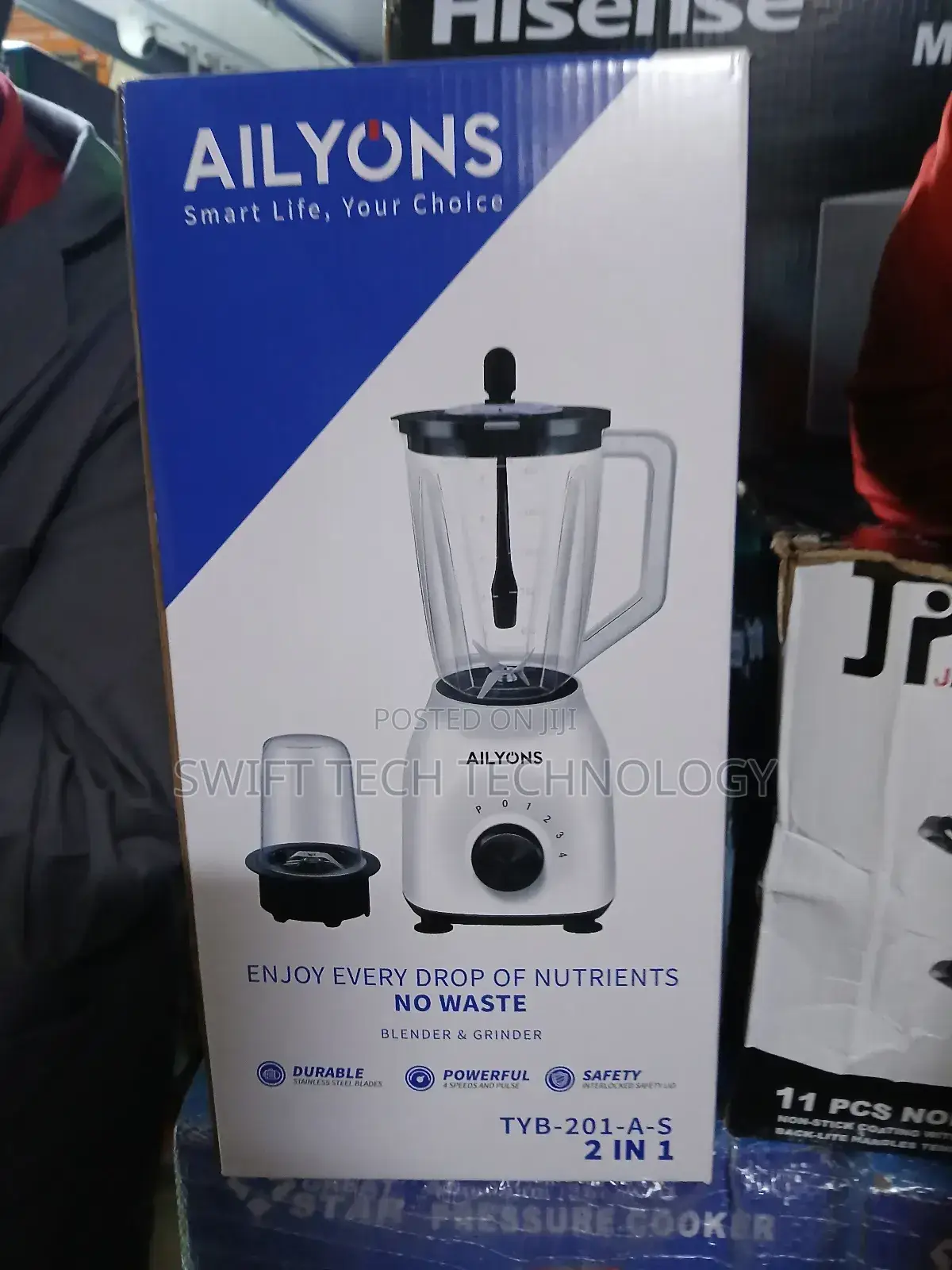 Blender Aliyons Blender With Knob White