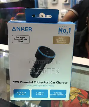 67W Powerful Triple-Port Car Charger