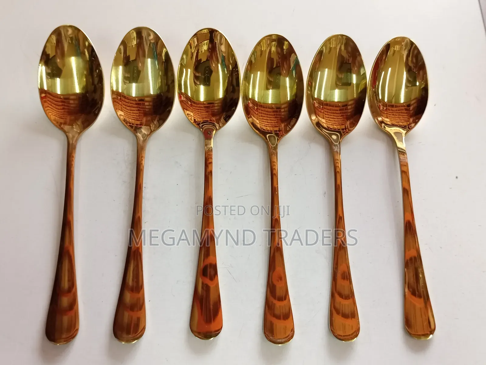 Golden Spoon/6pc Table Spoons/Gold Dessert Spoons