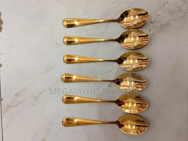 Golden Spoon/6pc Table Spoons/Gold Dessert Spoons - thumbnail 3