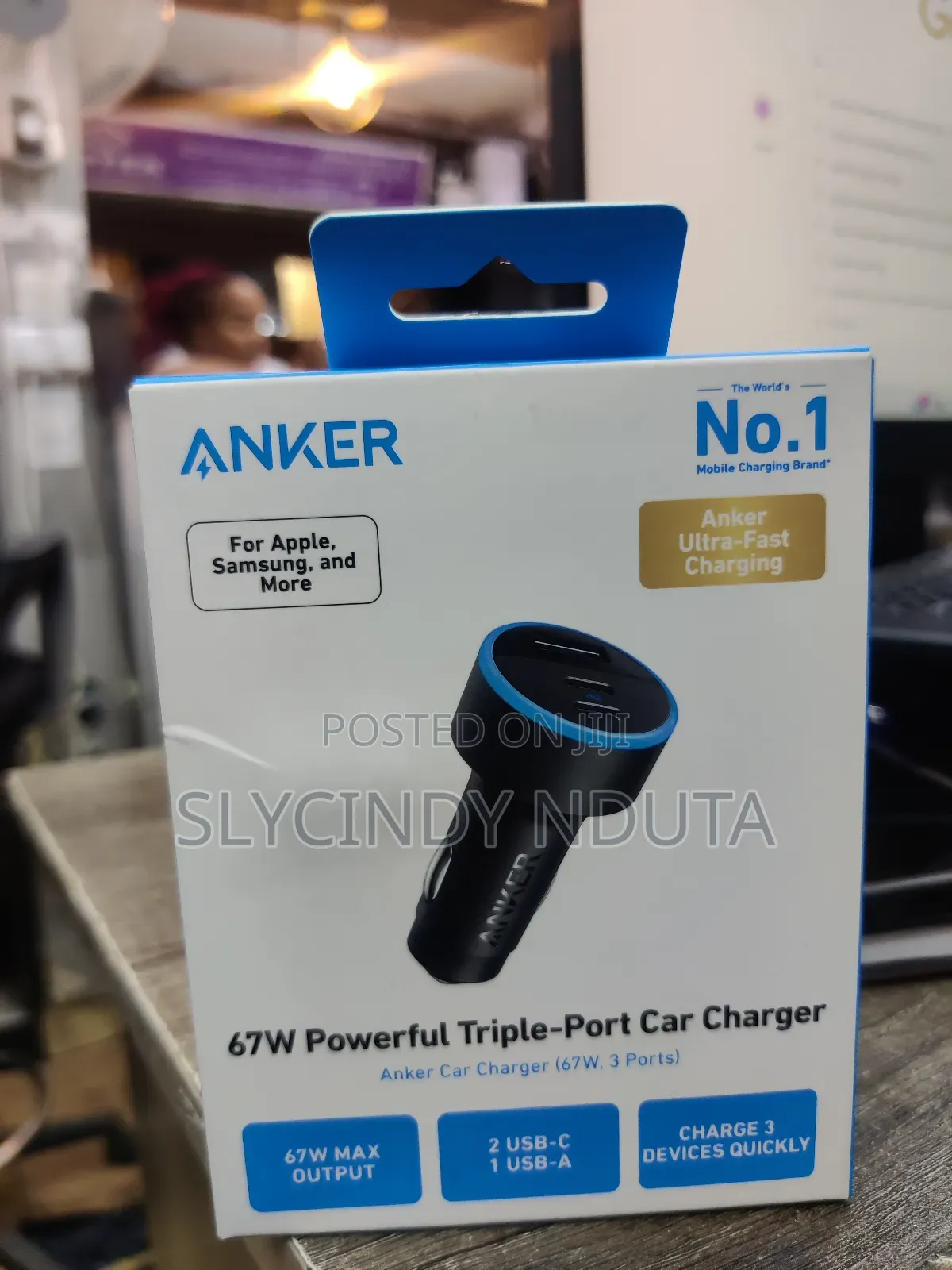 Anker 67w Powerful Triple-Port Car Charger