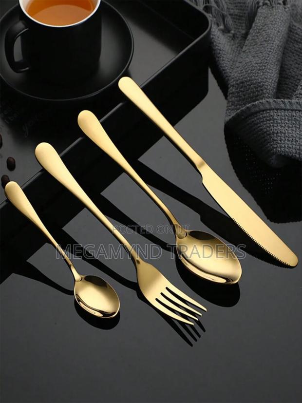 Golden Spoon/6pc Table Spoons/Gold Dessert Spoons - thumbnail 4