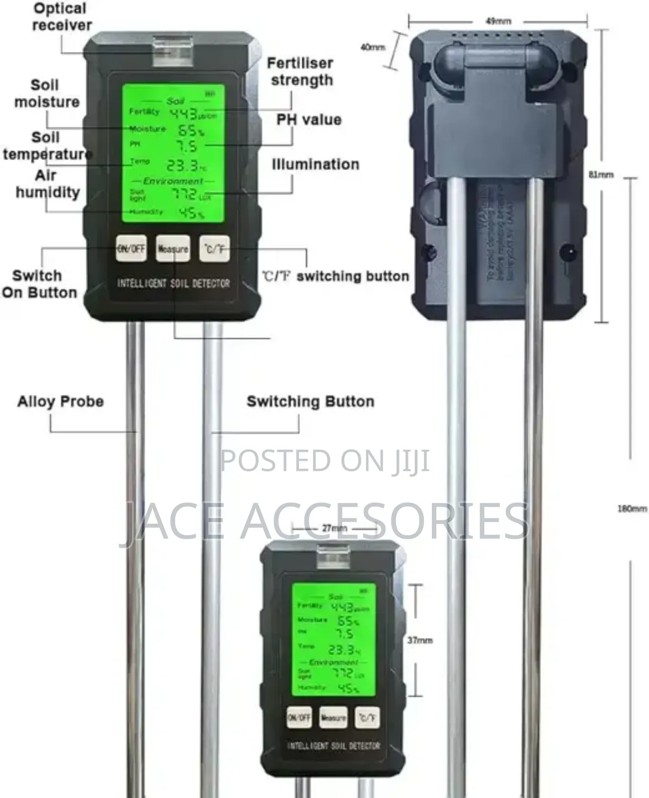 New 6 in 1 Soil Tester Ph ,Fertility Lux