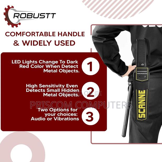 Security Hand Held Metal Detector With Vibration & Led Light - thumbnail 3