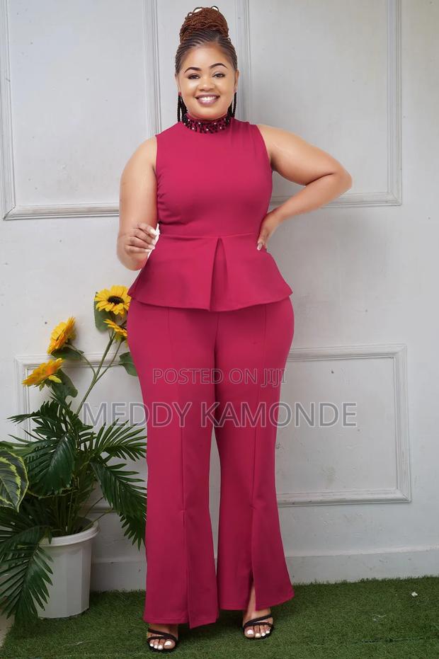 Designer Stylish Pink 2pc Trouser Suit