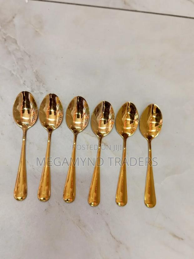 Tea Spoons/6pc Gold Tea Spoons