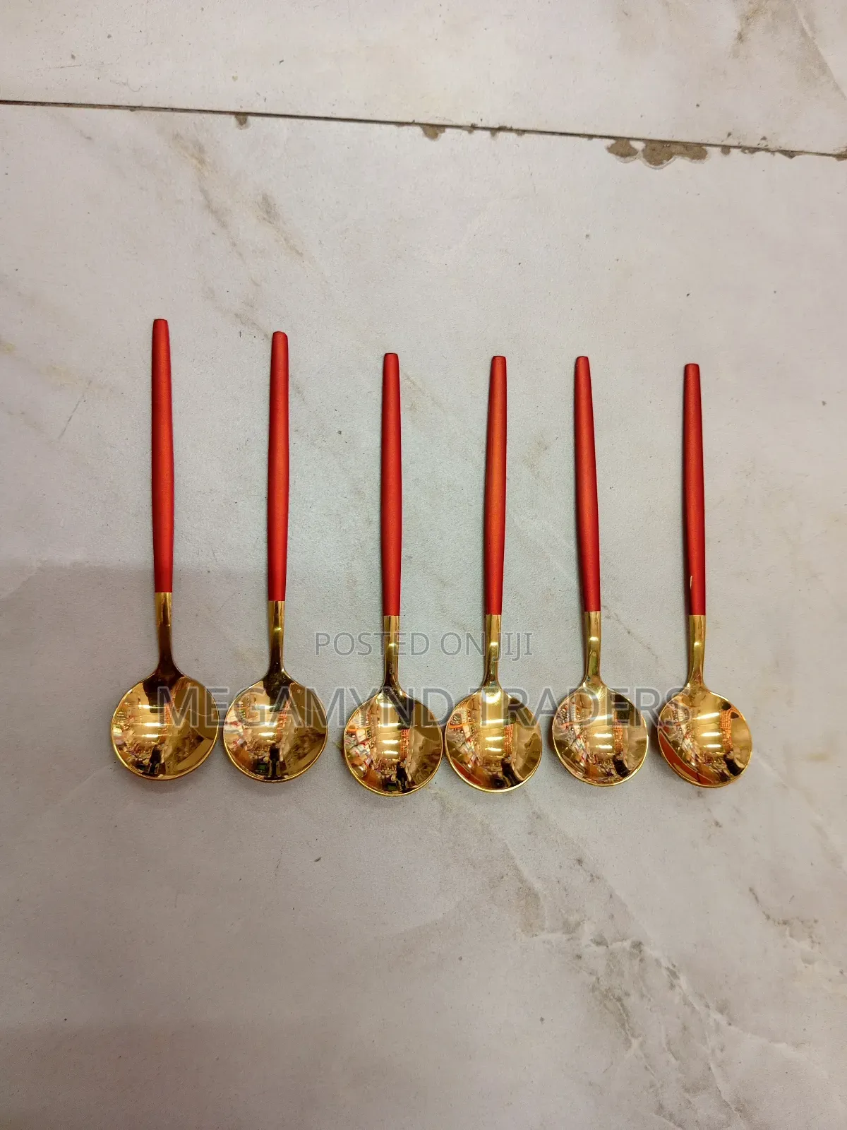 Tea Spoons/6pc Gold Tea Spoons