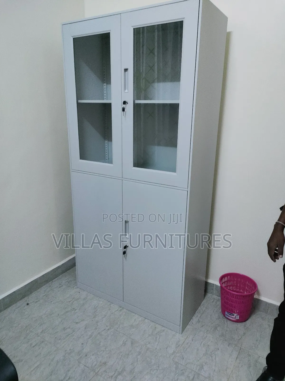 Half Glass Doors Filing Cabinet