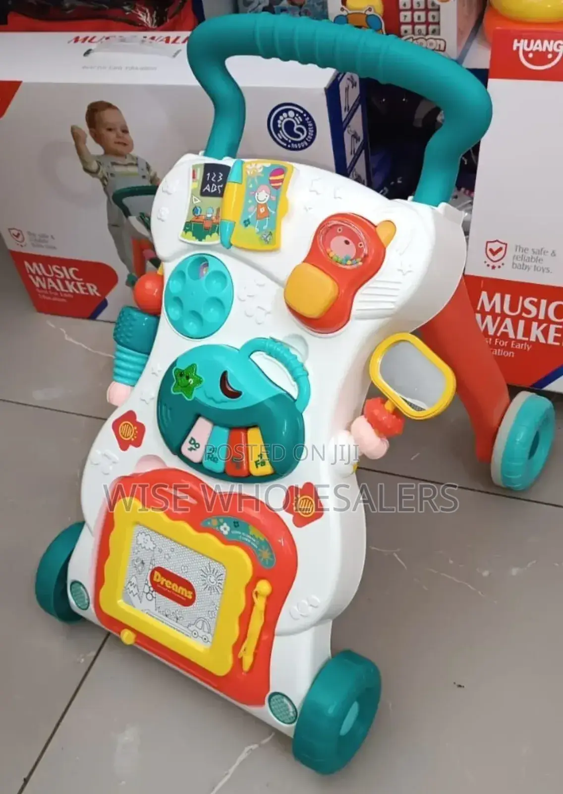 Musical Push, Play Learning Toy Baby Walker *