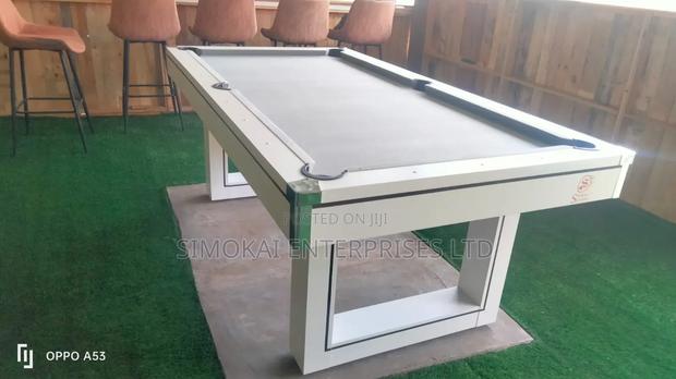 Pooltable 7ft, With Grey Velvet Play Surface on MDF - main view