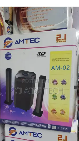Amtec Am-02 2.1ch Subwoofer Speaker System 20000watts