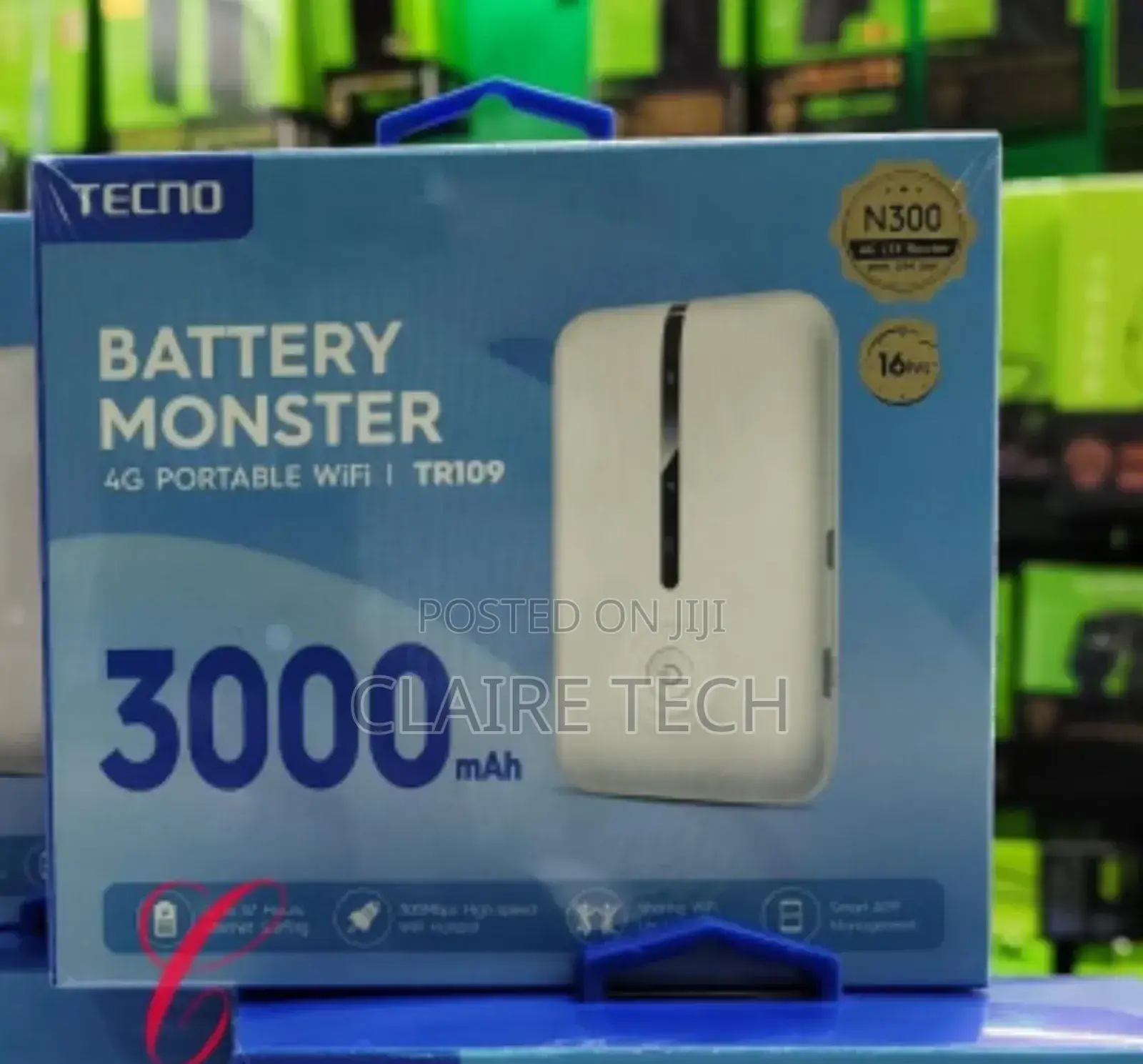 Tecno TR109 Mifi 16 Users 300mbps 4G Portable High Speed