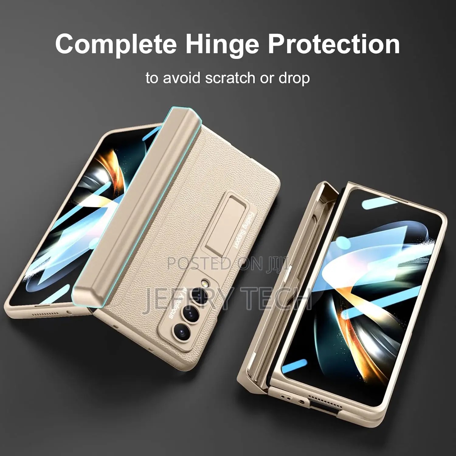 Samsung Galaxy Z Fold 6 Metal Effect Case With Protective Sc