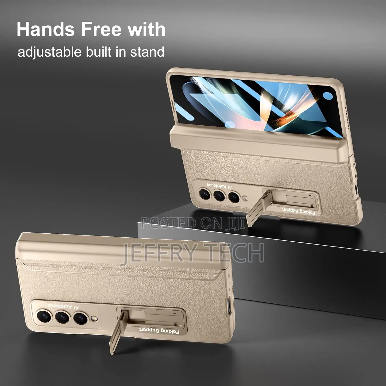 Samsung Galaxy Z Fold 6 Metal Effect Case With Protective Sc