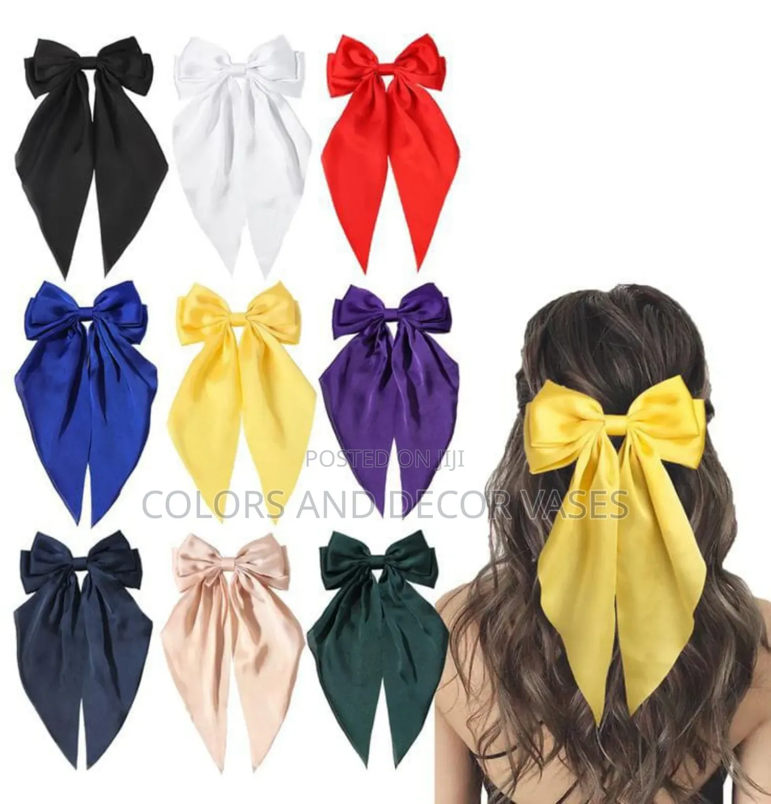 Pretty Silk Bow Clips