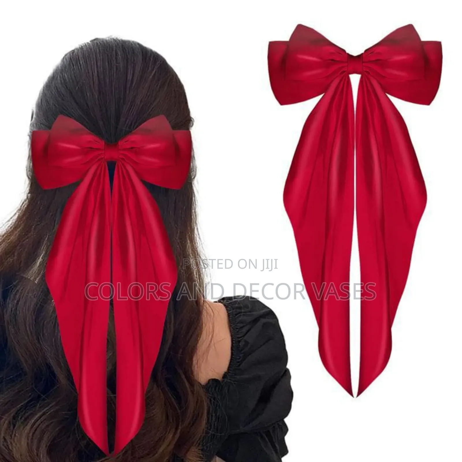 Red Hair Silk Clips