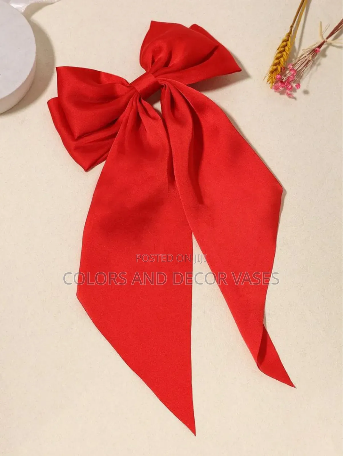 Red Hair Silk Clips