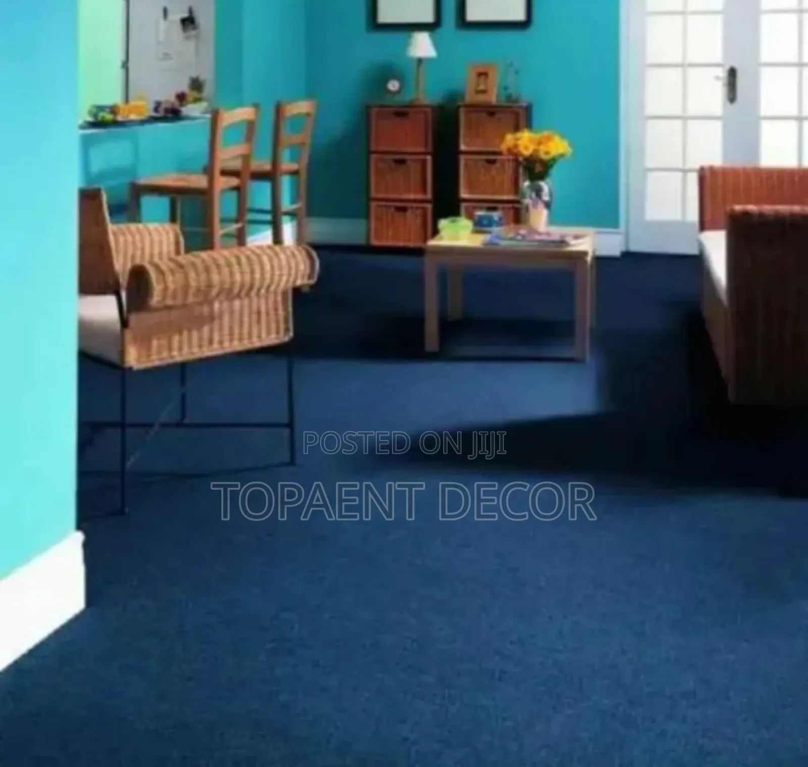 Blue Delta Wall to Wall Floor Airbnb Carpets