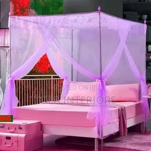 Pink Four Stand Mesh Mosquito Nets Four Stand Mosquito Nets