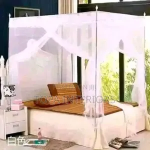 White Four Stand Bedroom Mosquito Nets White Bed Meshnets