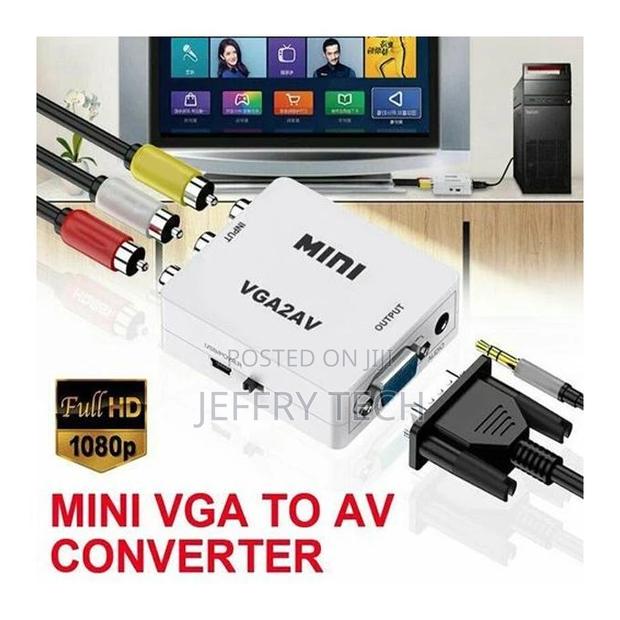 VGA to AV Mini Converter Scaler Adapter - main view