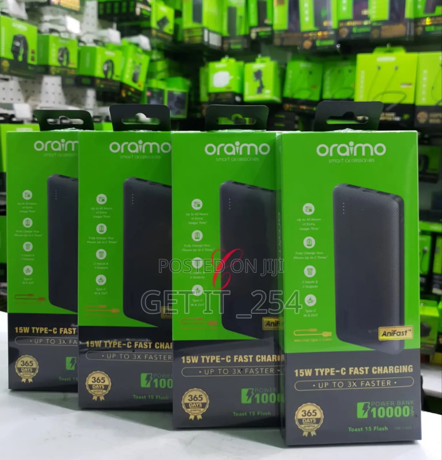 Oraimo Toast 15 Flash OPB-1100D *15W* 10,000mah Power Ba