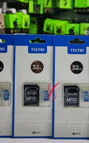 Original Tecno 32GB 100mb/S Memory Card With Adapter