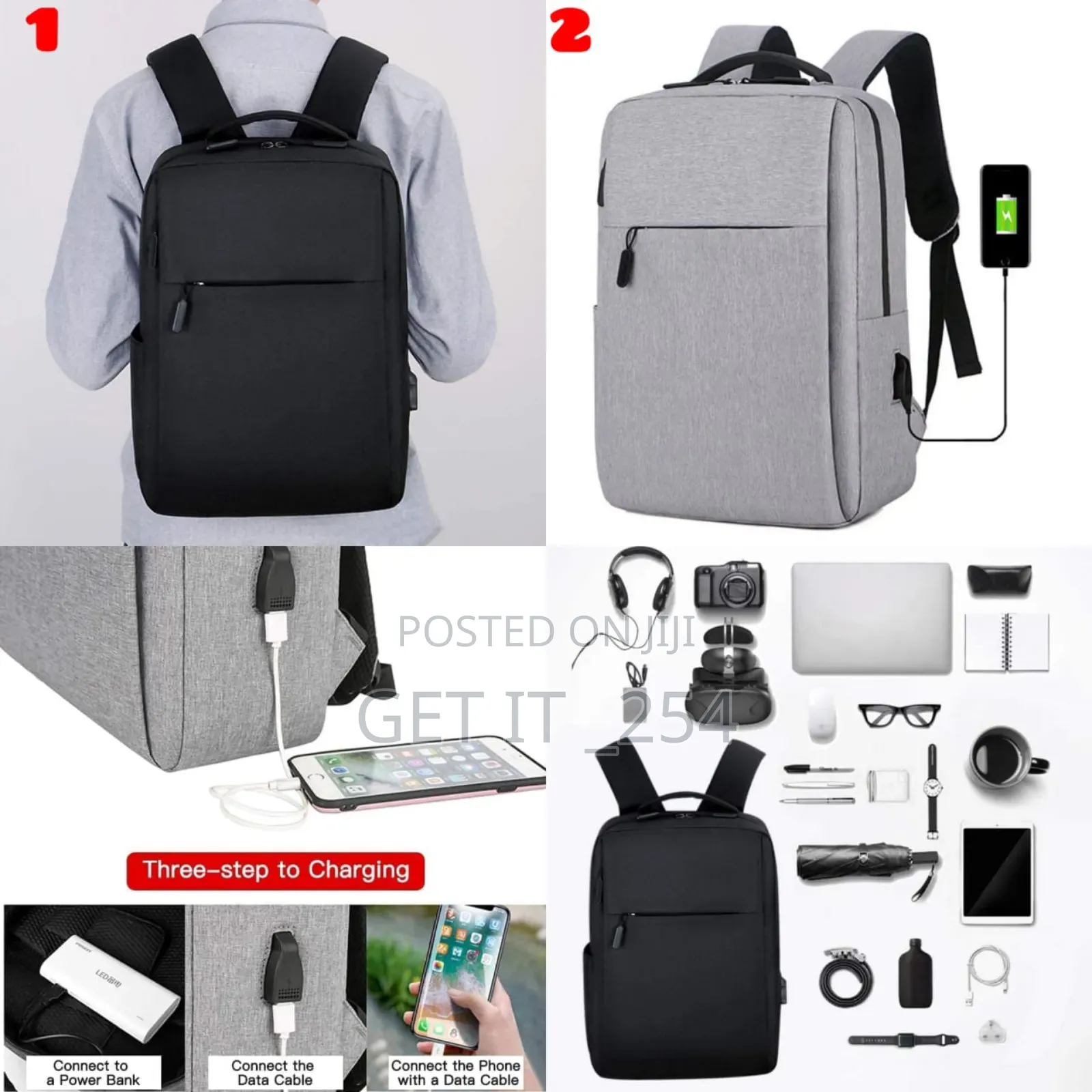 *Laptop Bag With External Usb Socket* Main Bag Comput