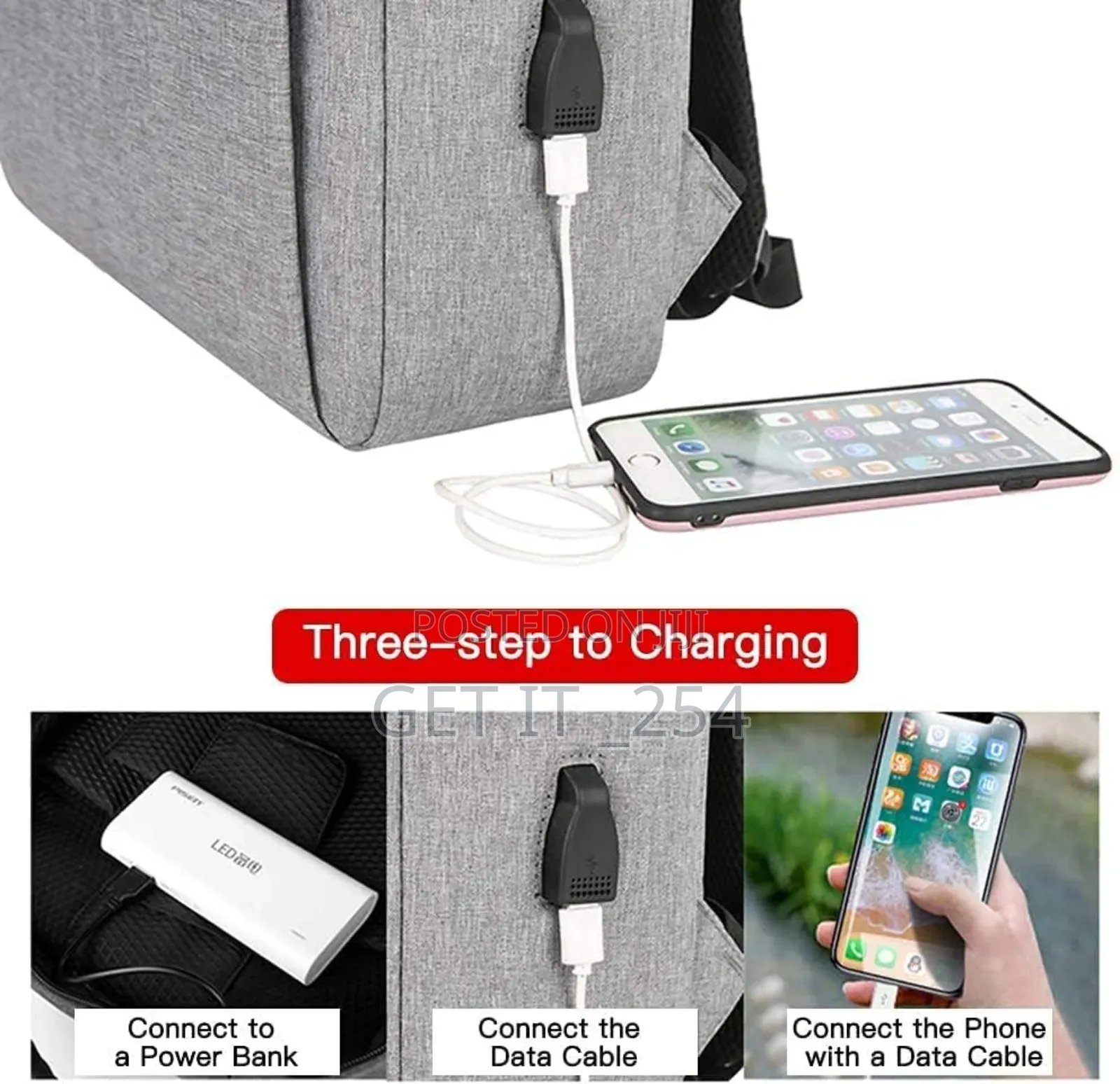 *Laptop Bag With External Usb Socket* Main Bag Comput