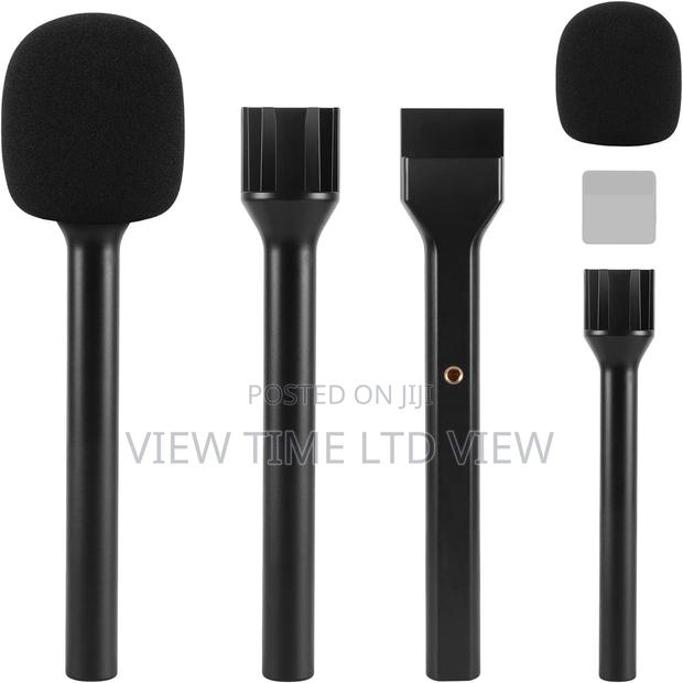 Microphone Handheld Holder Mic Adaptor Interview With Foam - main view