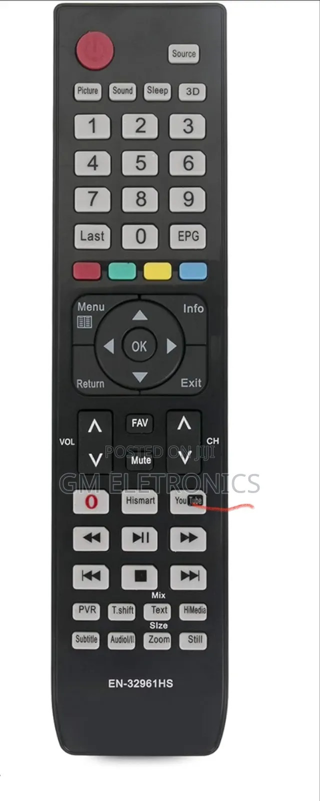 New EN-32961HS Replace Remote Fit for Hisense TV .