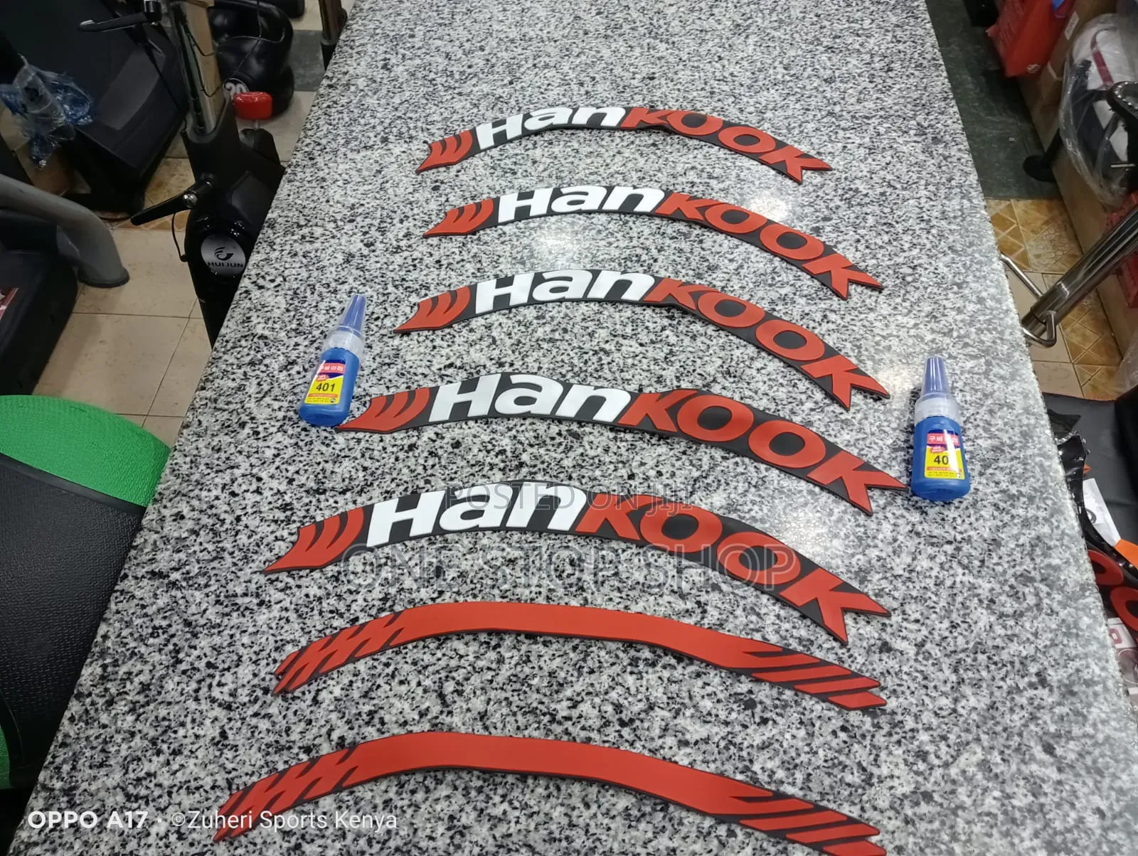 8pcs Hankook Tire Stickers+8pc Plain Stickers