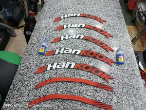 8pcs Hankook Tire Stickers+8pc Plain Stickers