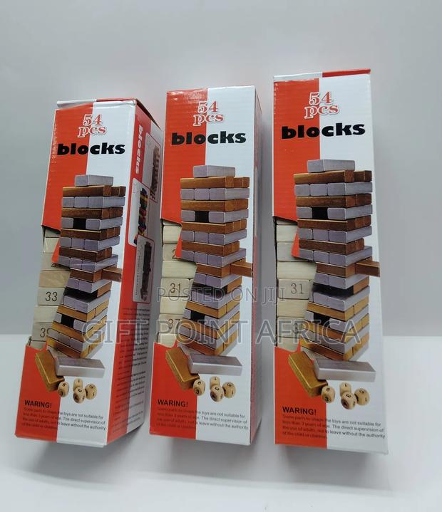 Wooden 54 Pieces Jenga Block Game - thumbnail 3