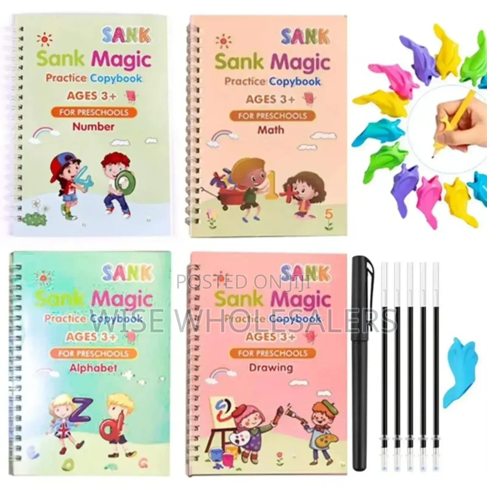 4pcs Sank Magic Practice Copybook For Kids