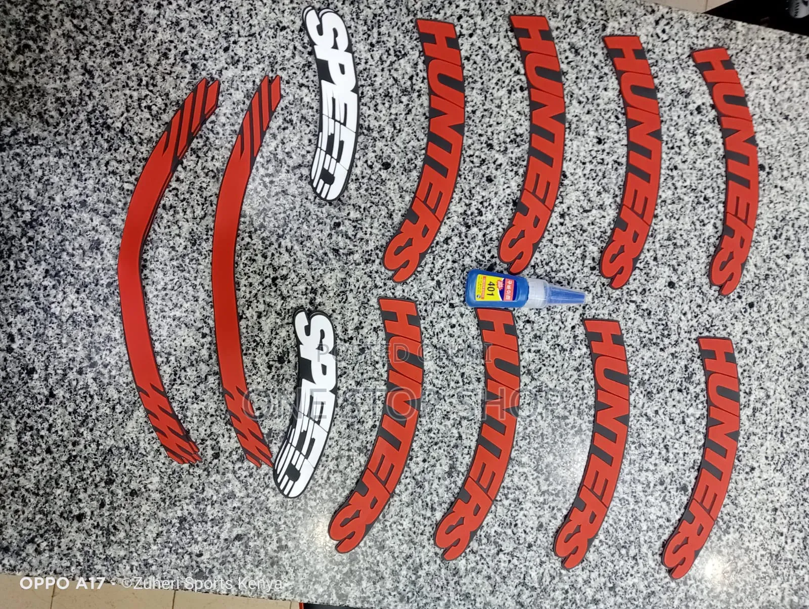 8pcs Speed Hunters Tire Stickers+8pc Plain Stickers+Glue