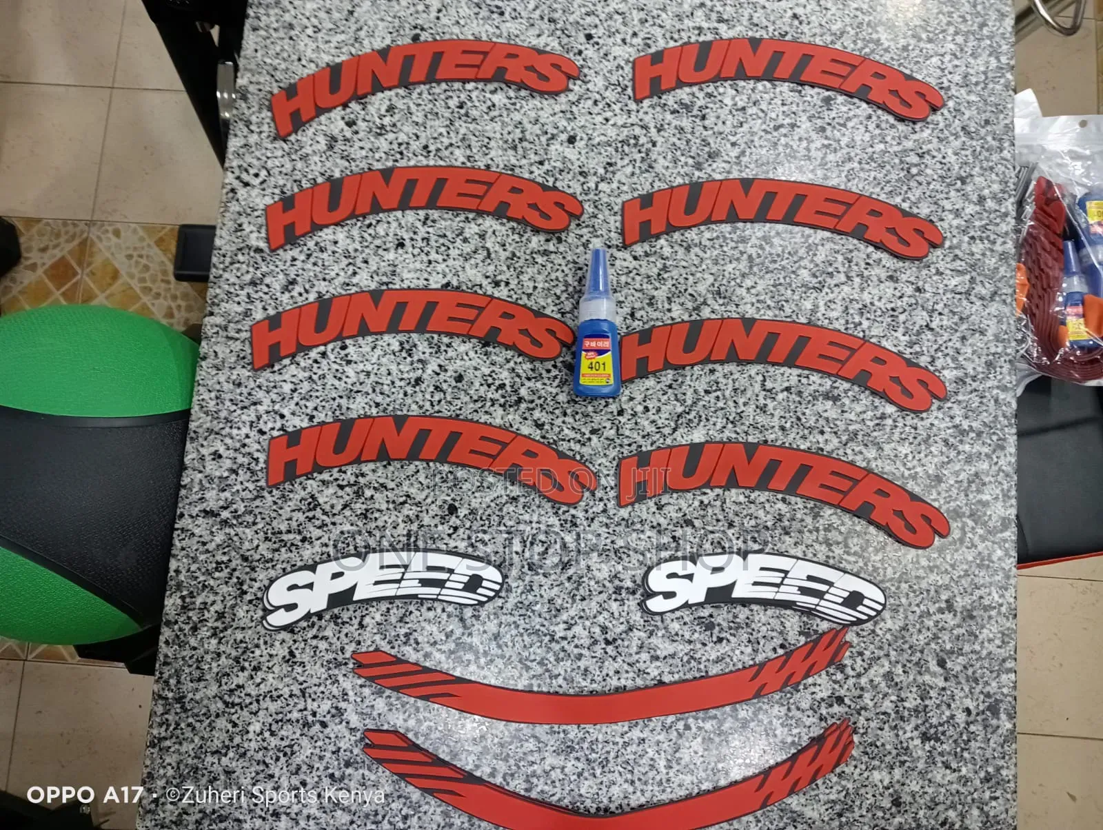 8pcs Speed Hunters Tire Stickers+8pc Plain Stickers+Glue