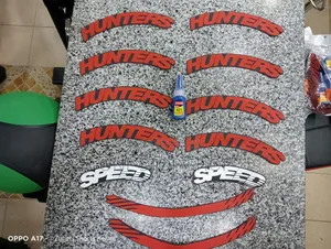 8pcs Speed Hunters Tire Stickers+8pc Plain Stickers+Glue