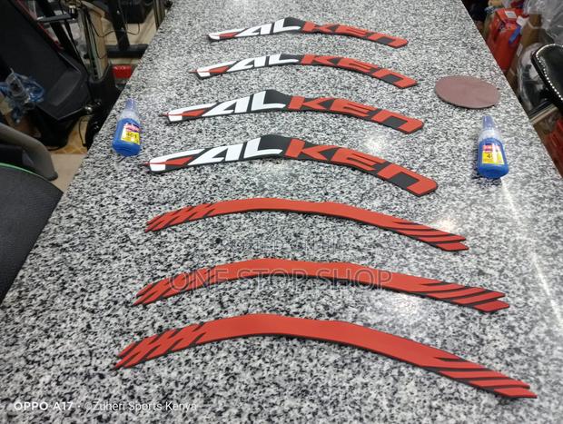 8pc Falken Tire Stickers+8pc Plain Stickers+Glue