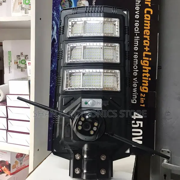 4g 4mp Solar Lamp Camera Quality 450w Street Light