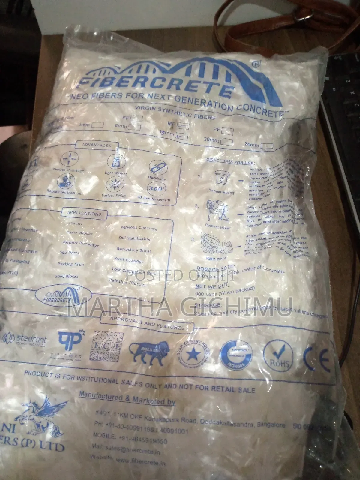 Concrete Fibre Mesh/Micro Concrete Fibre