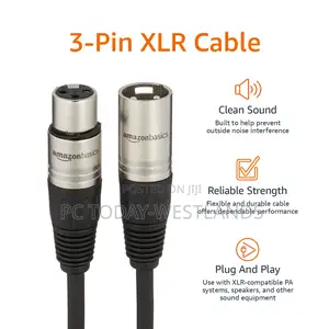 Amazon Basics XLR Microphone Cable For Speaker Or PA 25ft